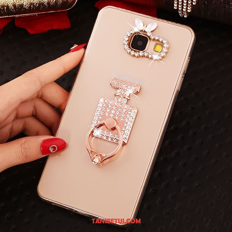 Etui Samsung Galaxy A5 2017 Różowe Złoto Rhinestone Moda, Pokrowce Samsung Galaxy A5 2017 Silikonowe Ring Gwiazda