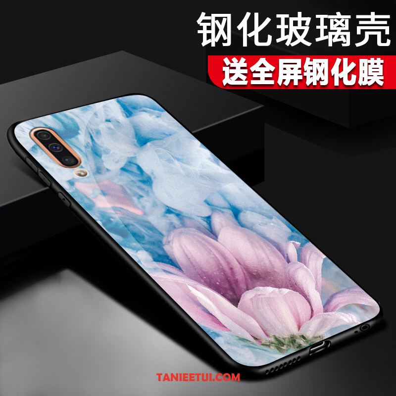 Etui Samsung Galaxy A50 Niebieski Szkło Kreatywne, Obudowa Samsung Galaxy A50 Gwiazda Silikonowe Ochraniacz