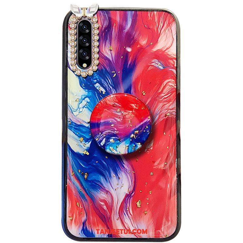 Etui Samsung Galaxy A50s Z Kryształkami Czerwony Gwiazda, Pokrowce Samsung Galaxy A50s Telefon Komórkowy Ochraniacz Trudno