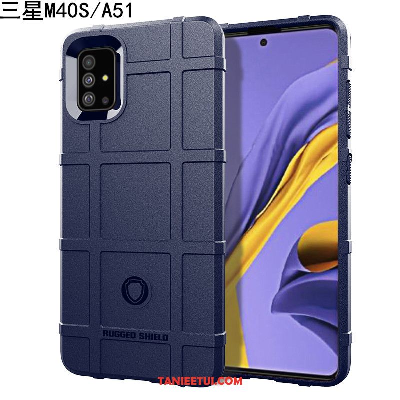 Etui Samsung Galaxy A51 Magnetyzm All Inclusive Miękki, Obudowa Samsung Galaxy A51 Niebieski Trzy Mechanizmy Obronne Telefon Komórkowy