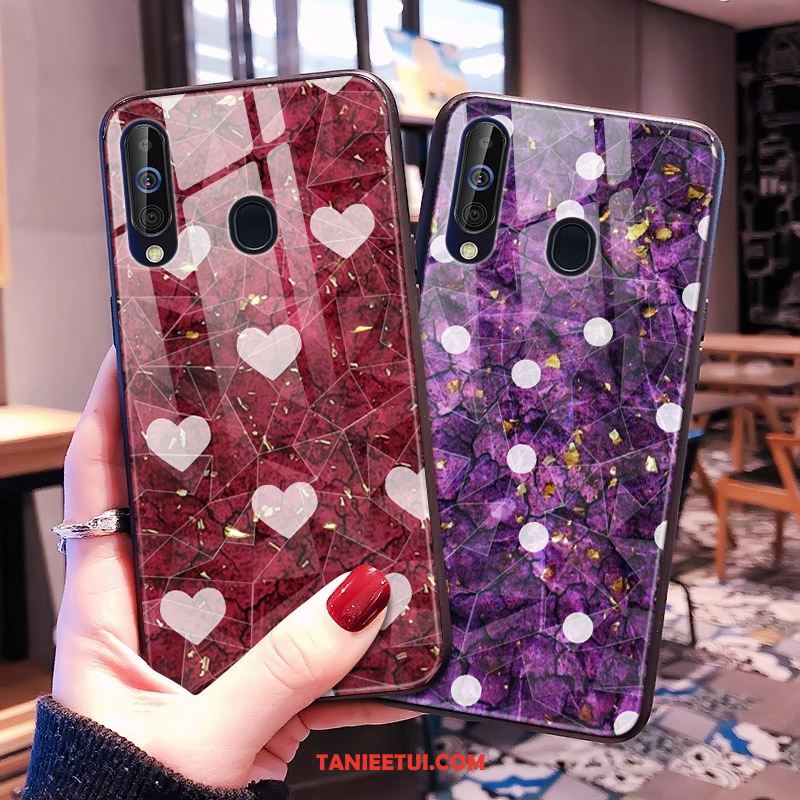 Etui Samsung Galaxy A60 Miłość Purpurowy Wzór, Pokrowce Samsung Galaxy A60 Moda Gwiazda Kształt Diamentu