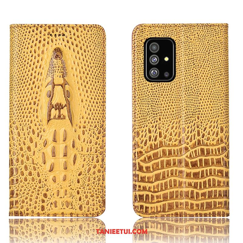 Etui Samsung Galaxy A71 Ochraniacz Prawdziwa Skóra Gwiazda, Pokrowce Samsung Galaxy A71 All Inclusive Krokodyl Anti-fall Braun