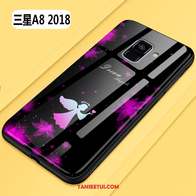 Etui Samsung Galaxy A8 2018 Oryginalny Purpurowy Gwiazda, Obudowa Samsung Galaxy A8 2018 Kreatywne Szkło All Inclusive