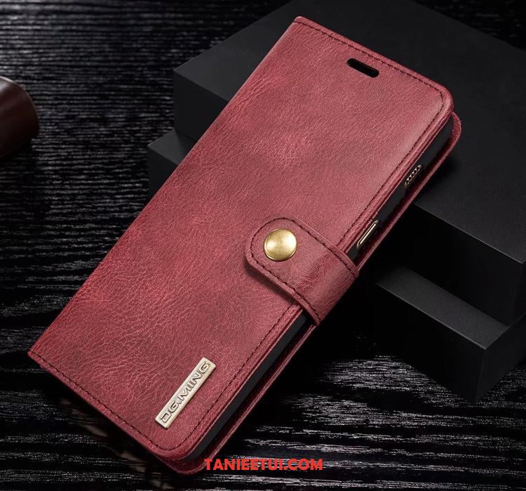 Etui Samsung Galaxy A8 Telefon Komórkowy Skórzany Futerał Vintage, Futerał Samsung Galaxy A8 Ochraniacz Czerwony Gwiazda