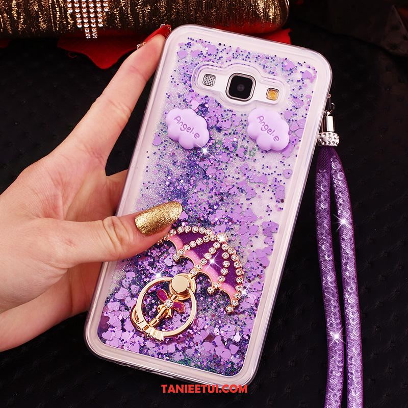 Etui Samsung Galaxy A8 Wspornik Purpurowy Ochraniacz, Futerał Samsung Galaxy A8 Kreatywne Gwiazda Wiszące Ozdoby