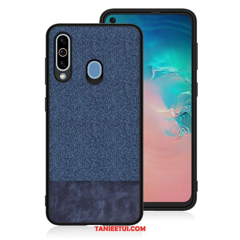 Etui Samsung Galaxy A8s Filmy Miękki Szycie, Pokrowce Samsung Galaxy A8s Szkło Hartowane Płótno Nubuku Braun Braun