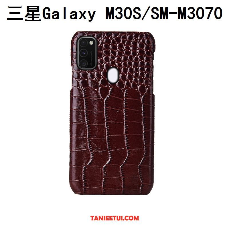 Etui Samsung Galaxy M30s Anti-fall Ochraniacz Prawdziwa Skóra, Futerał Samsung Galaxy M30s Ptak Dostosowane Telefon Komórkowy Braun