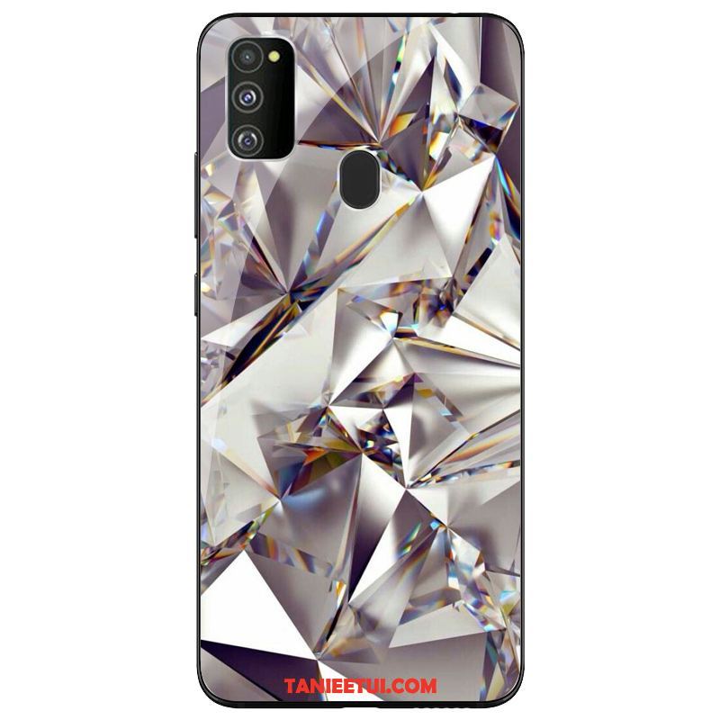 Etui Samsung Galaxy M30s Szkło Anti-fall Kreatywne, Obudowa Samsung Galaxy M30s Silikonowe Srebro Telefon Komórkowy