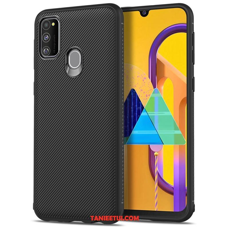 Etui Samsung Galaxy M30s Szkło Hartowane Proste Tendencja, Pokrowce Samsung Galaxy M30s Wiszące Ozdoby Silikonowe Filmy