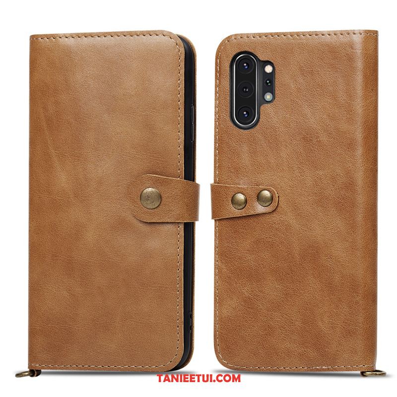 Etui Samsung Galaxy Note 10+ Gwiazda Skórzany Futerał Telefon Komórkowy, Pokrowce Samsung Galaxy Note 10+ Braun