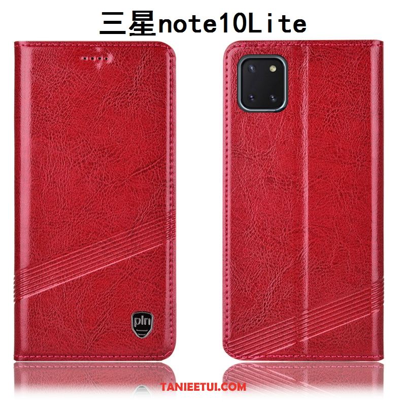 Etui Samsung Galaxy Note 10 Lite Czerwony All Inclusive Ochraniacz, Obudowa Samsung Galaxy Note 10 Lite Anti-fall Gwiazda Skórzany Futerał