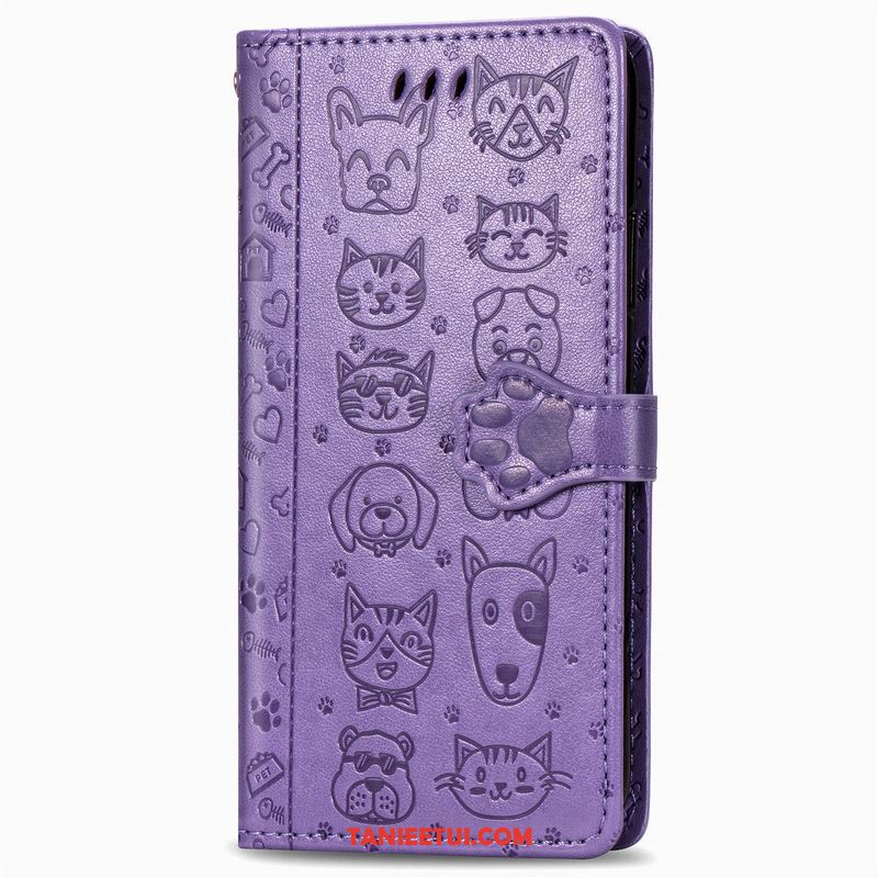 Etui Samsung Galaxy Note 10 Lite Relief Skórzany Futerał Ochraniacz, Pokrowce Samsung Galaxy Note 10 Lite Kotek Relief Gwiazda