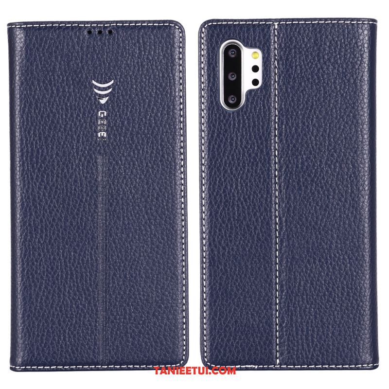 Etui Samsung Galaxy Note 10+ Niebieski Telefon Komórkowy Ochraniacz, Futerał Samsung Galaxy Note 10+ Gwiazda Skórzany