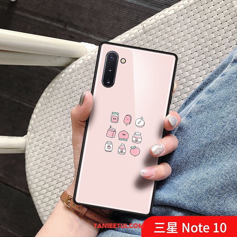 Etui Samsung Galaxy Note 10 Proste Różowe Szkło, Pokrowce Samsung Galaxy Note 10 Gwiazda Ochraniacz Telefon Komórkowy