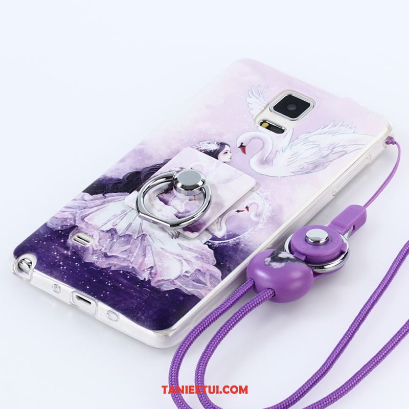 Etui Samsung Galaxy Note 4 Purpurowy Miękki Wspornik, Futerał Samsung Galaxy Note 4 Wiszące Ozdoby Ochraniacz Anti-fall