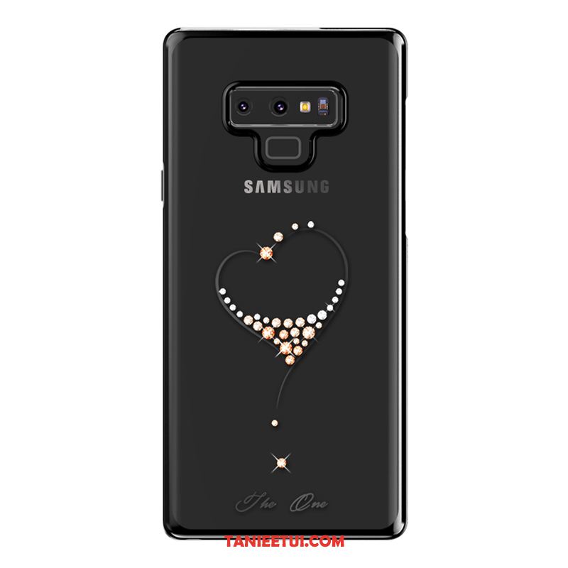 Etui Samsung Galaxy Note 9 Cienkie Złoto Gwiazda, Futerał Samsung Galaxy Note 9 All Inclusive Modna Marka Czarny