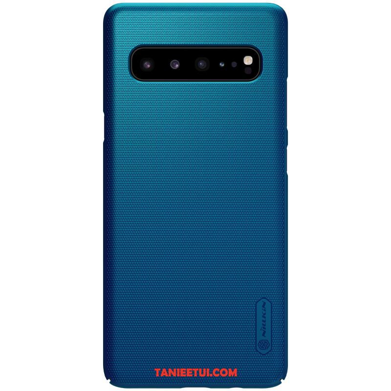 Etui Samsung Galaxy S10 5g Gwiazda Niebieski Nubuku, Obudowa Samsung Galaxy S10 5g Złoto Trudno Antypoślizgowe