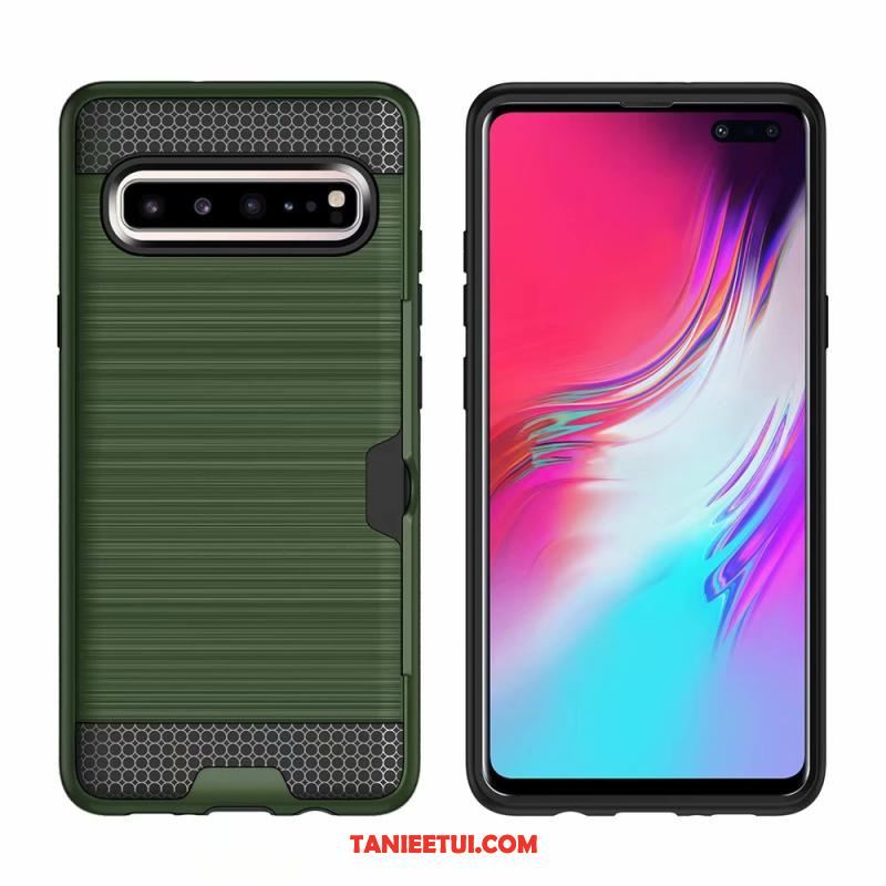 Etui Samsung Galaxy S10 5g Ochraniacz Zielony Karta, Pokrowce Samsung Galaxy S10 5g Gwiazda Anti-fall Jedwab