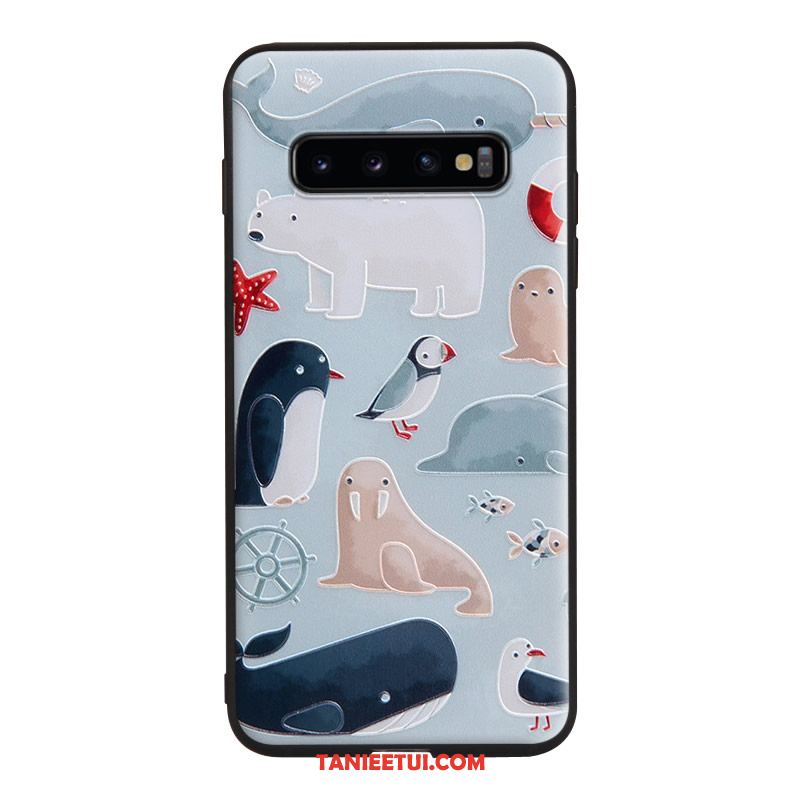 Etui Samsung Galaxy S10 Miękki Wiszące Ozdoby Telefon Komórkowy, Futerał Samsung Galaxy S10 Kreskówka Relief Piękny