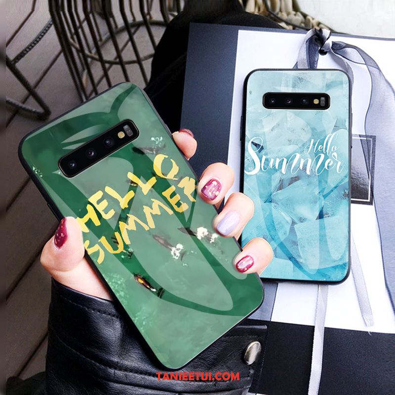 Etui Samsung Galaxy S10+ Moda Osobowość Kolor, Pokrowce Samsung Galaxy S10+ Kreatywne Szkło Hartowane Wiszące Ozdoby