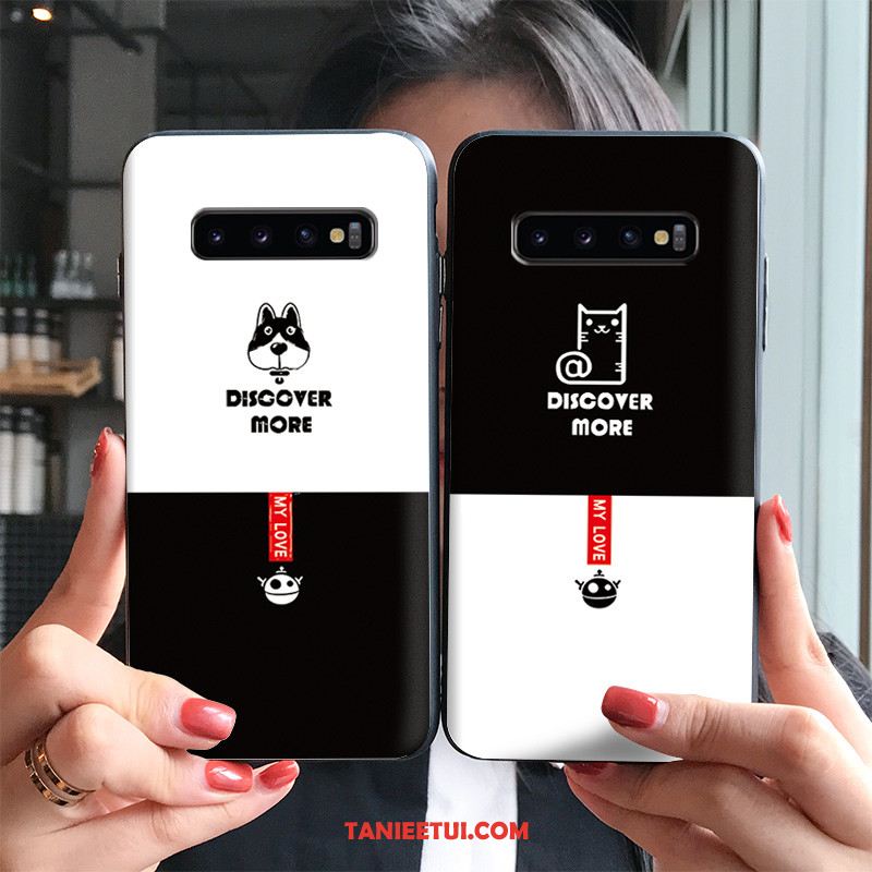 Etui Samsung Galaxy S10+ Nubuku Piękny Moda, Futerał Samsung Galaxy S10+ Czarny Telefon Komórkowy Kreskówka