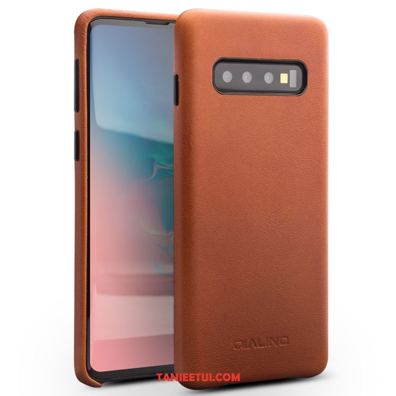 Etui Samsung Galaxy S10 Ochraniacz Moda Gwiazda, Futerał Samsung Galaxy S10 Lekki I Cienki Skórzany Biznes Braun