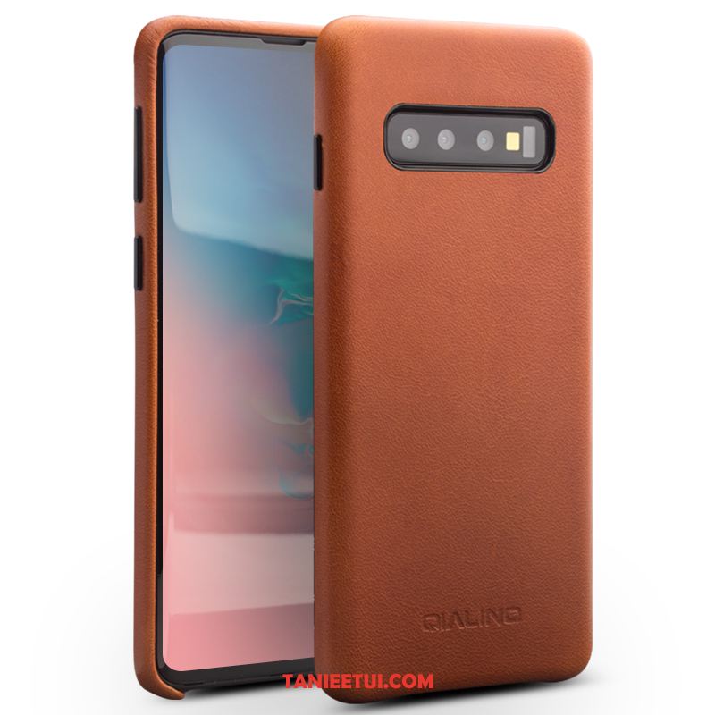 Etui Samsung Galaxy S10 Ochraniacz Moda Gwiazda, Futerał Samsung Galaxy S10 Lekki I Cienki Skórzany Biznes Braun