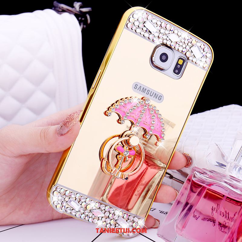 Etui Samsung Galaxy S6 Metal Rhinestone Mały, Pokrowce Samsung Galaxy S6 Telefon Komórkowy Gwiazda Ochraniacz Champagner Farbe