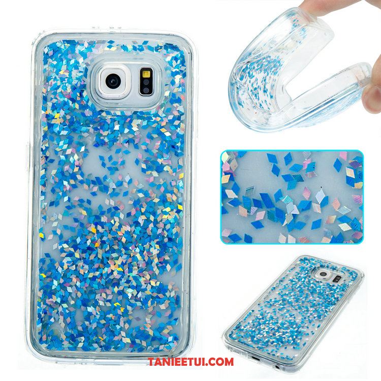 Etui Samsung Galaxy S6 Telefon Komórkowy Ochraniacz Niebieski, Obudowa Samsung Galaxy S6 Gwiazda Miękki Quicksand