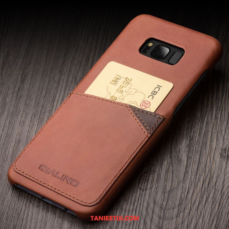 Etui Samsung Galaxy S8+ Cienkie Gwiazda Skórzany Futerał, Obudowa Samsung Galaxy S8+ Karta Telefon Komórkowy Braun