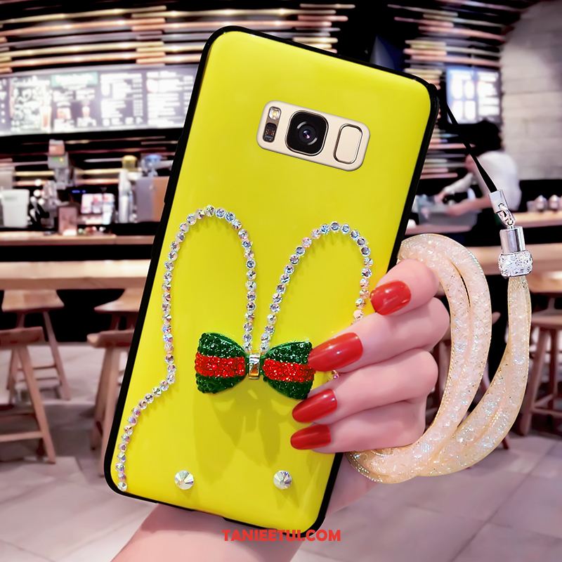 Etui Samsung Galaxy S8+ Ochraniacz Silikonowe Gwiazda, Obudowa Samsung Galaxy S8+ Żółty Telefon Komórkowy Rhinestone