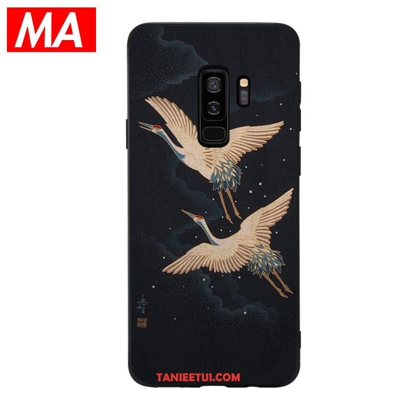 Etui Samsung Galaxy S9+ Telefon Komórkowy Gwiazda Czarny, Obudowa Samsung Galaxy S9+ Wiatr Miękki Crane