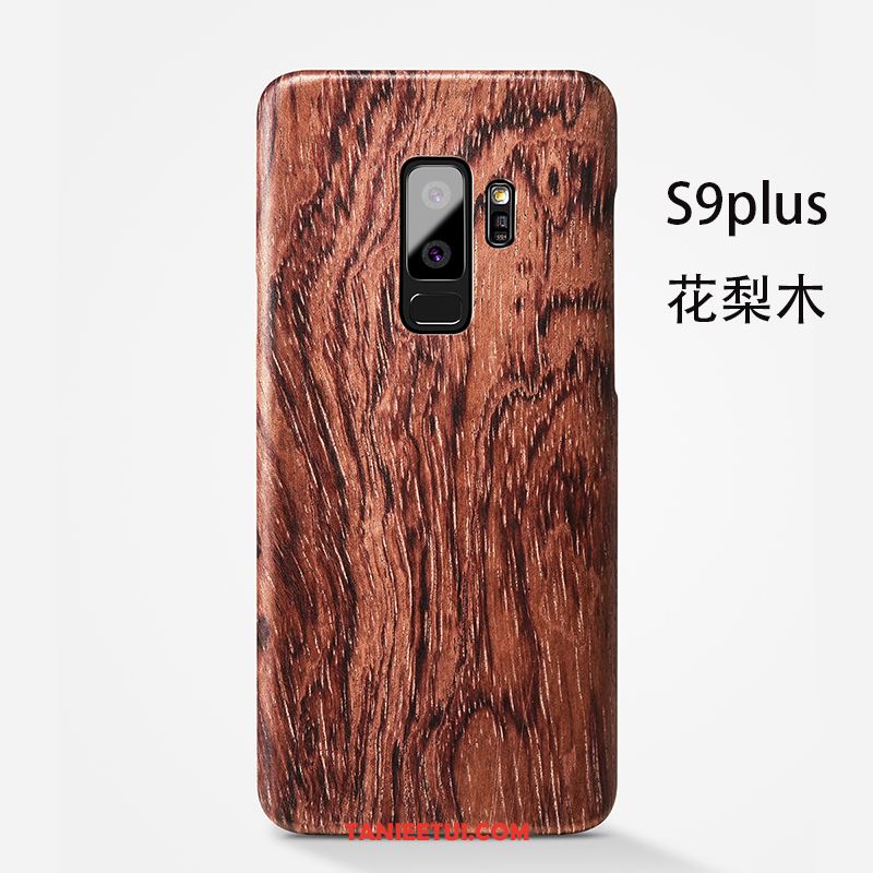 Etui Samsung Galaxy S9+ Tylna Pokrywa Ochraniacz Drewniany, Obudowa Samsung Galaxy S9+ Telefon Komórkowy Cienka Gwiazda Braun