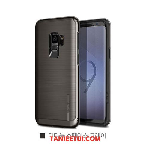 Etui Samsung Galaxy S9 Wzór Silikonowe Anti-fall, Obudowa Samsung Galaxy S9 Podwójna Jedwab Czarny