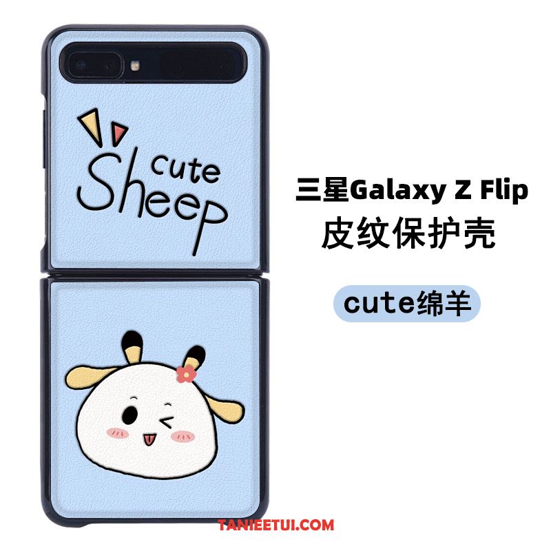 Etui Samsung Z Flip Ochraniacz Piękny Relief, Obudowa Samsung Z Flip Telefon Komórkowy Niebieski Gwiazda