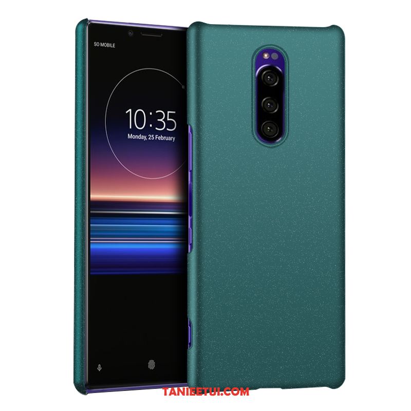 Etui Sony Xperia 1 Nubuku Trudno Zielony, Obudowa Sony Xperia 1 Ochraniacz Anti-fall Telefon Komórkowy