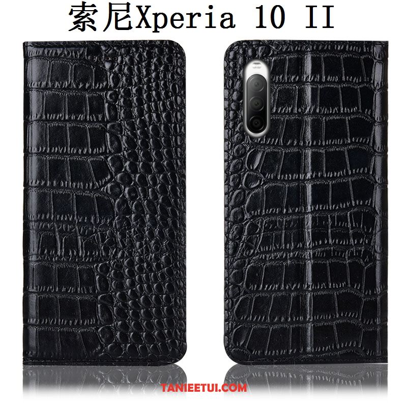 Etui Sony Xperia 10 Ii Anti-fall Krokodyl Telefon Komórkowy, Futerał Sony Xperia 10 Ii Czarny Ochraniacz All Inclusive