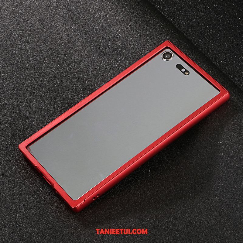Etui Sony Xperia Xz Premium Metal Czerwony Klamra, Obudowa Sony Xperia Xz Premium Granica Anti-fall Ochraniacz