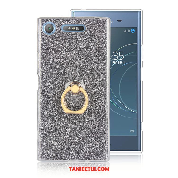 Etui Sony Xperia Xz1 Ring Czarny Anti-fall, Obudowa Sony Xperia Xz1 Wspornik Telefon Komórkowy All Inclusive