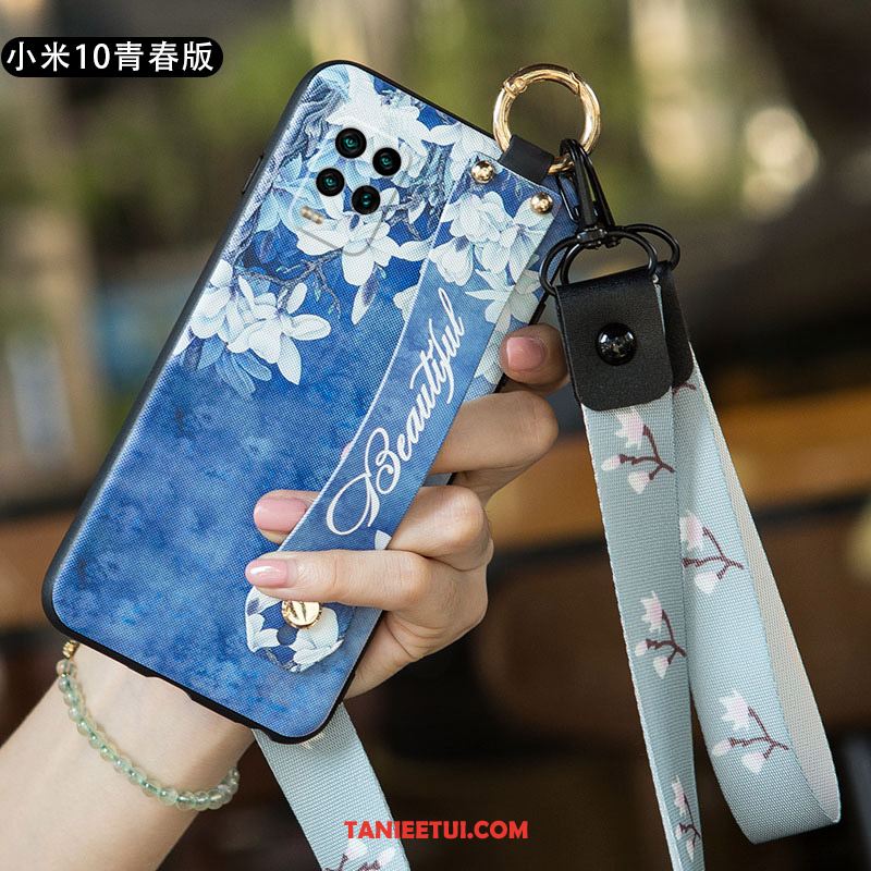 Etui Xiaomi Mi 10 Lite Niebieski Cienkie Tendencja, Pokrowce Xiaomi Mi 10 Lite Kreatywne Czerwony Netto Anti-fall Beige