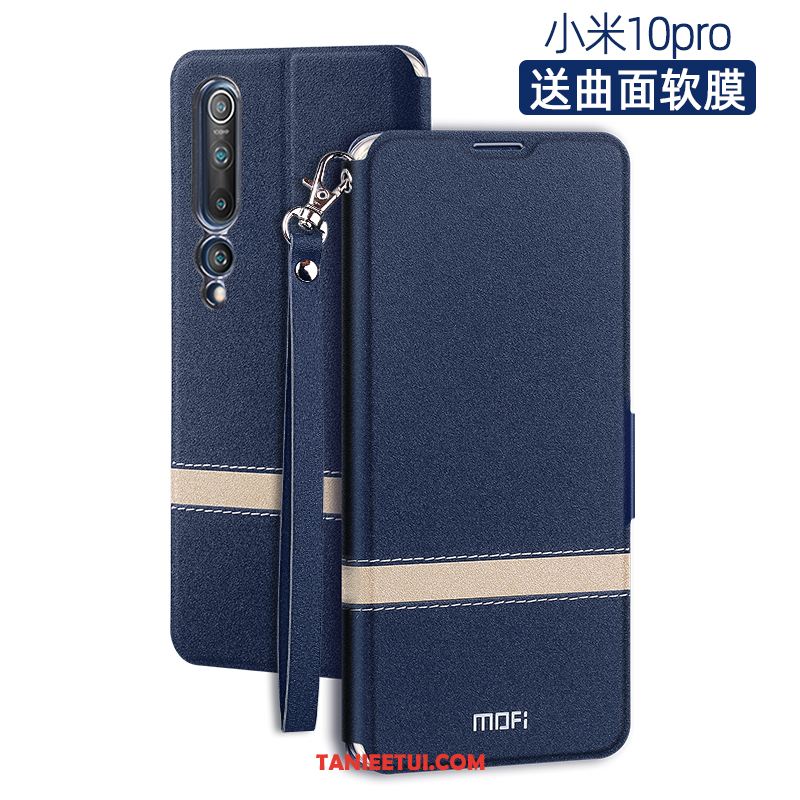 Etui Xiaomi Mi 10 Pro Miękki Silikonowe Ochraniacz, Futerał Xiaomi Mi 10 Pro Telefon Komórkowy Skórzany Klapa Beige