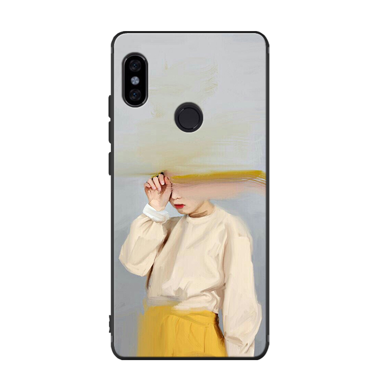 Etui Xiaomi Mi 8 Kreatywne Żółty Telefon Komórkowy, Pokrowce Xiaomi Mi 8 Abstrakcja Mały Czerwony Beige