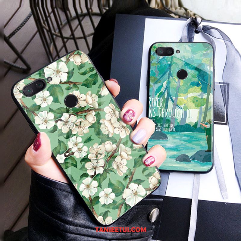 Etui Xiaomi Mi 8 Lite Kwiaty Osobowość Poczuj, Obudowa Xiaomi Mi 8 Lite Moda Świeży Wiszące Ozdoby Beige