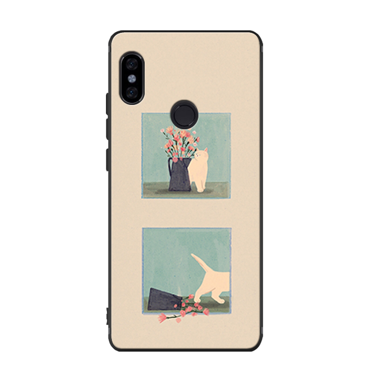 Etui Xiaomi Mi 8 Ochraniacz Anti-fall Silikonowe, Pokrowce Xiaomi Mi 8 Żółty Mały Obrzeża Beige