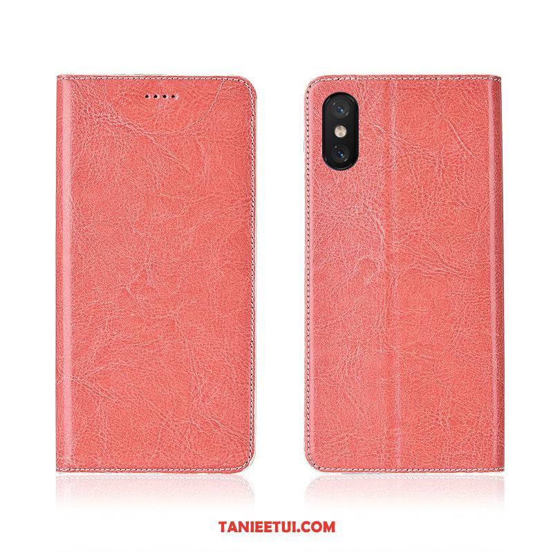 Etui Xiaomi Mi 8 Pro Nowy Wzór Różowe, Obudowa Xiaomi Mi 8 Pro Skórzany Futerał Klapa Silikonowe Beige