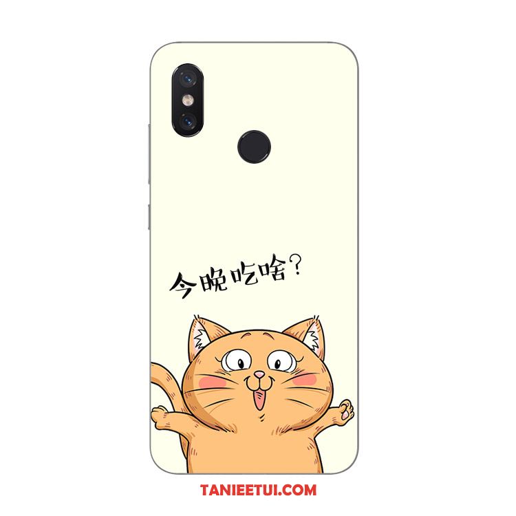 Etui Xiaomi Mi 8 Zakochani Żółty Miękki, Obudowa Xiaomi Mi 8 Kotek Mały Telefon Komórkowy Beige