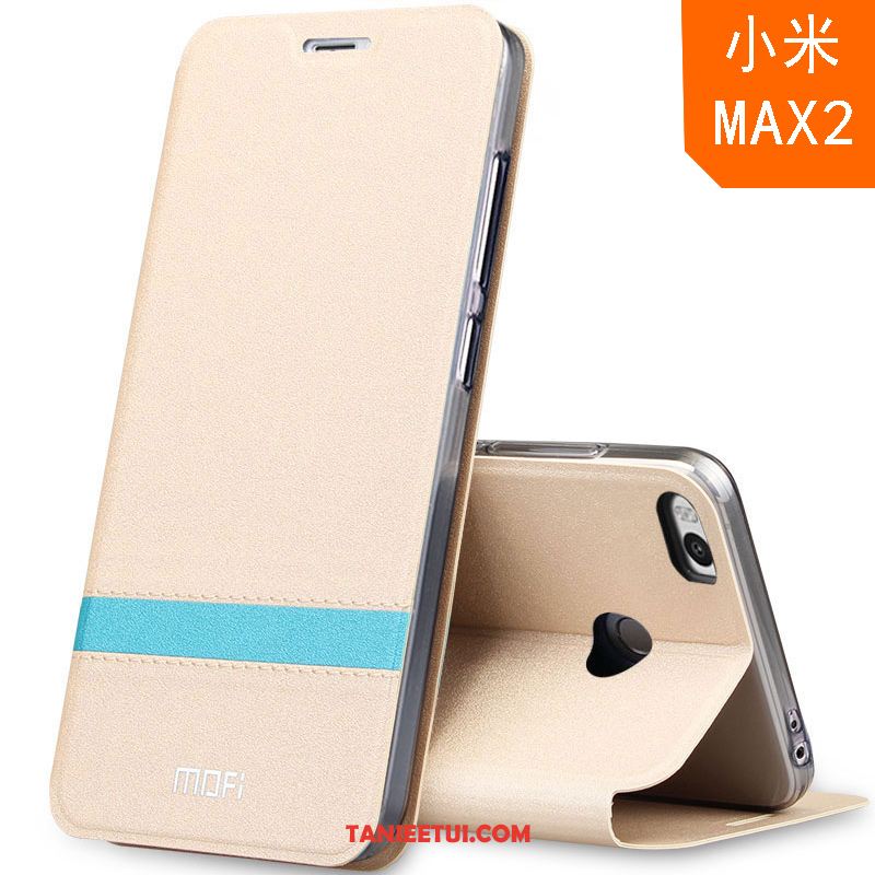 Etui Xiaomi Mi Max 2 Skórzany Futerał Anti-fall Telefon Komórkowy, Futerał Xiaomi Mi Max 2 Tendencja Złoto Spoczynek Beige