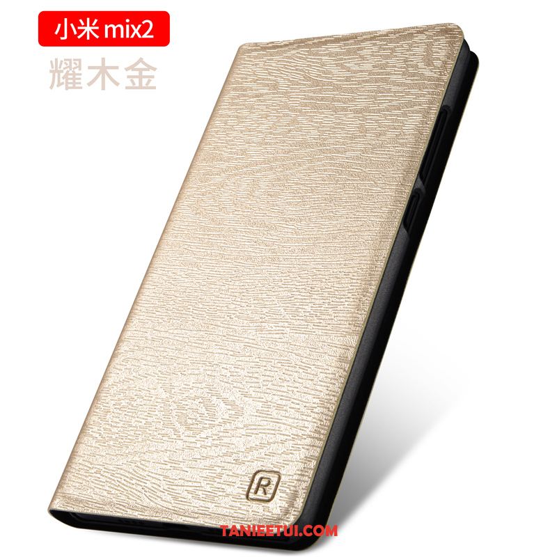 Etui Xiaomi Mi Mix 2 Złoto Nubuku Cienkie, Futerał Xiaomi Mi Mix 2 Tendencja Ochraniacz All Inclusive Beige