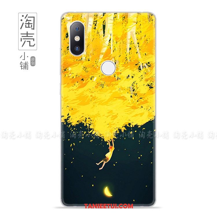 Etui Xiaomi Mi Mix 2s Gwiaździsty Ochraniacz Mały, Pokrowce Xiaomi Mi Mix 2s Żółty Wszechświat Zakochani Beige