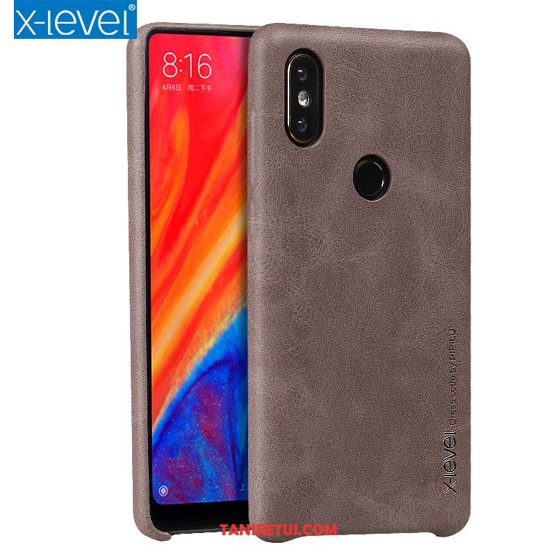 Etui Xiaomi Mi Mix 2s Luksusowy Mały Biznes, Pokrowce Xiaomi Mi Mix 2s Anti-fall Skórzany Futerał Tylna Pokrywa Braun Beige